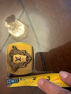 LV Brass Belt Buckle